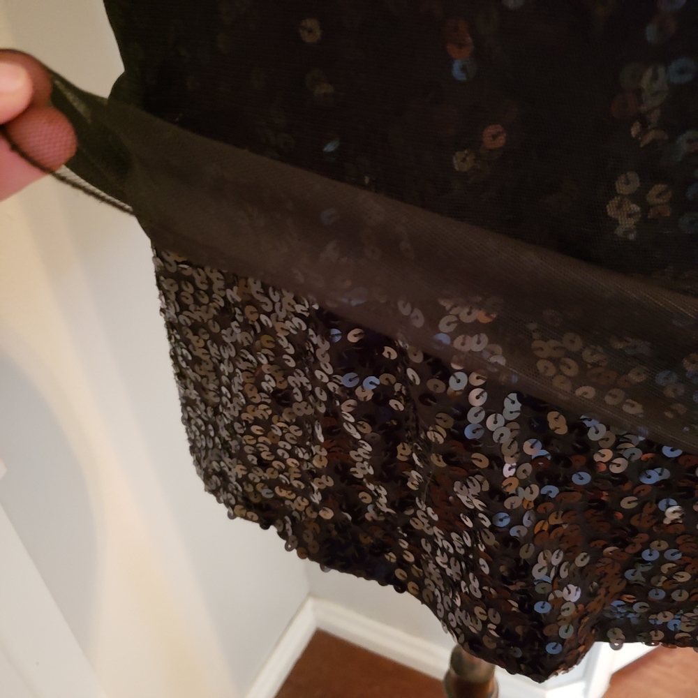 Lane Bryant 14 sequin sparkle black tank camisole - Picture 8 of 16